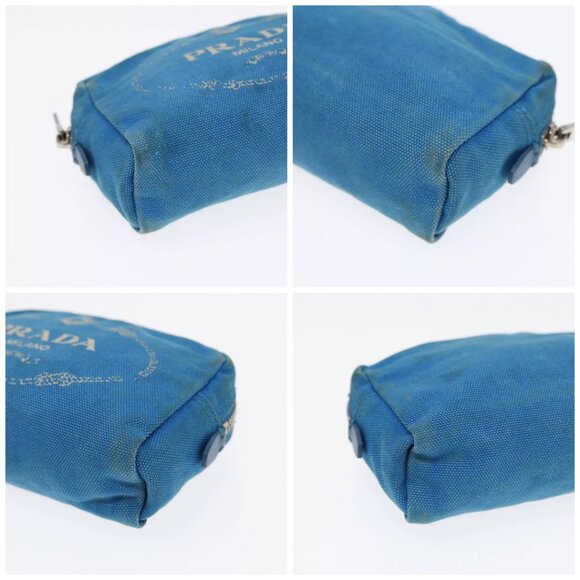 PRADA Pouch Canvas Light Blue Auth - Picture 15 of 15
